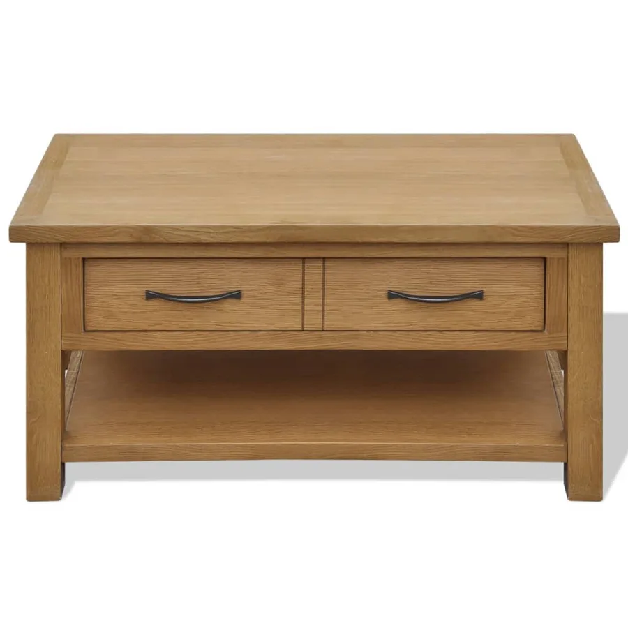Table basse 88x53x45 cm Bois de chêne massif - 2