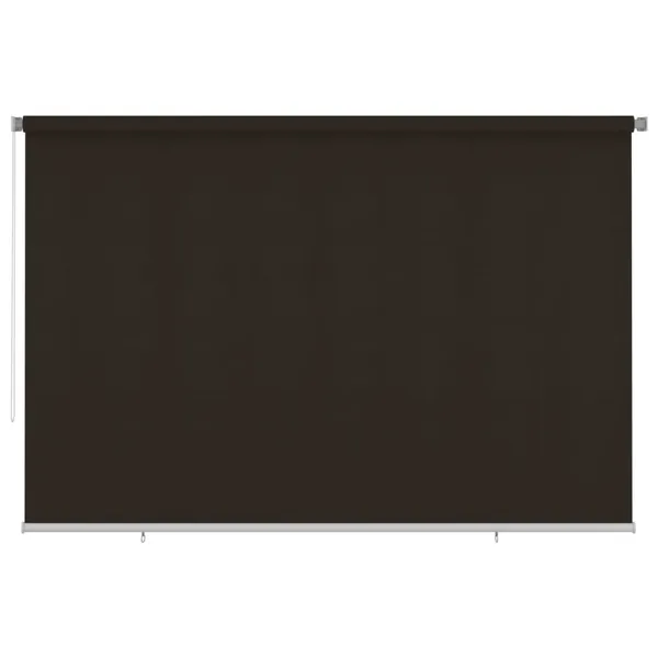 Store roulant d'extérieur 355 (l) x 230 (H) cm marron HDPE