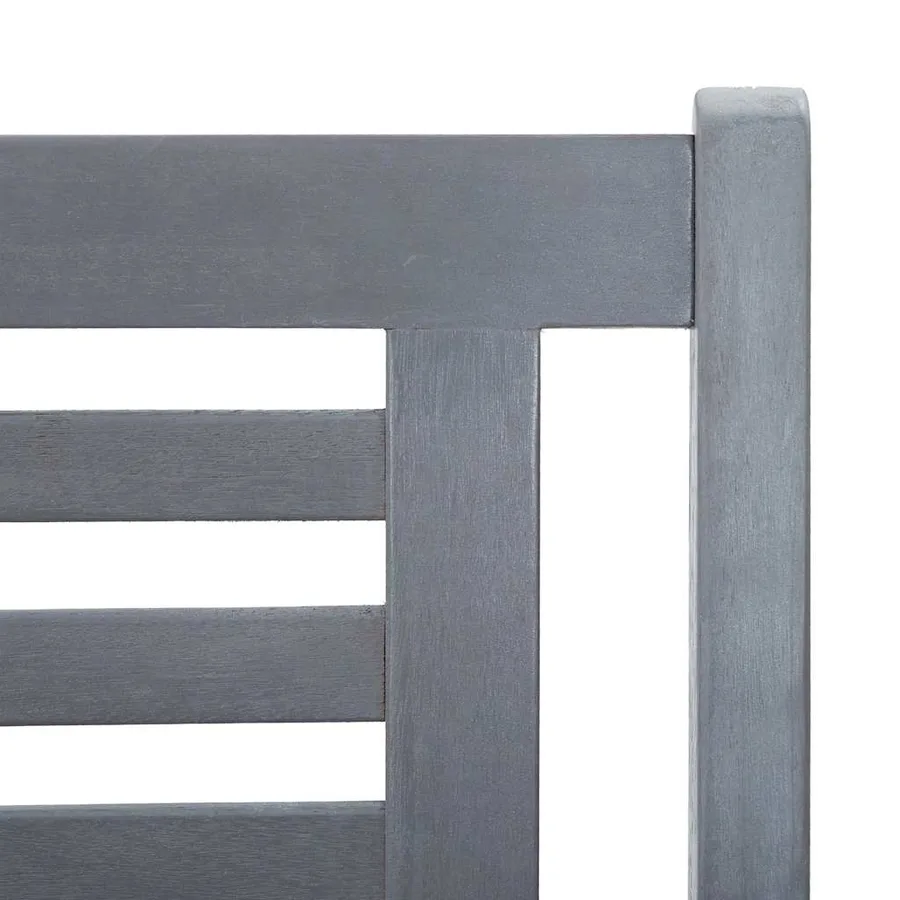Banc de jardin 2 places avec coussin 120 cm Gris Eucalyptus - 5