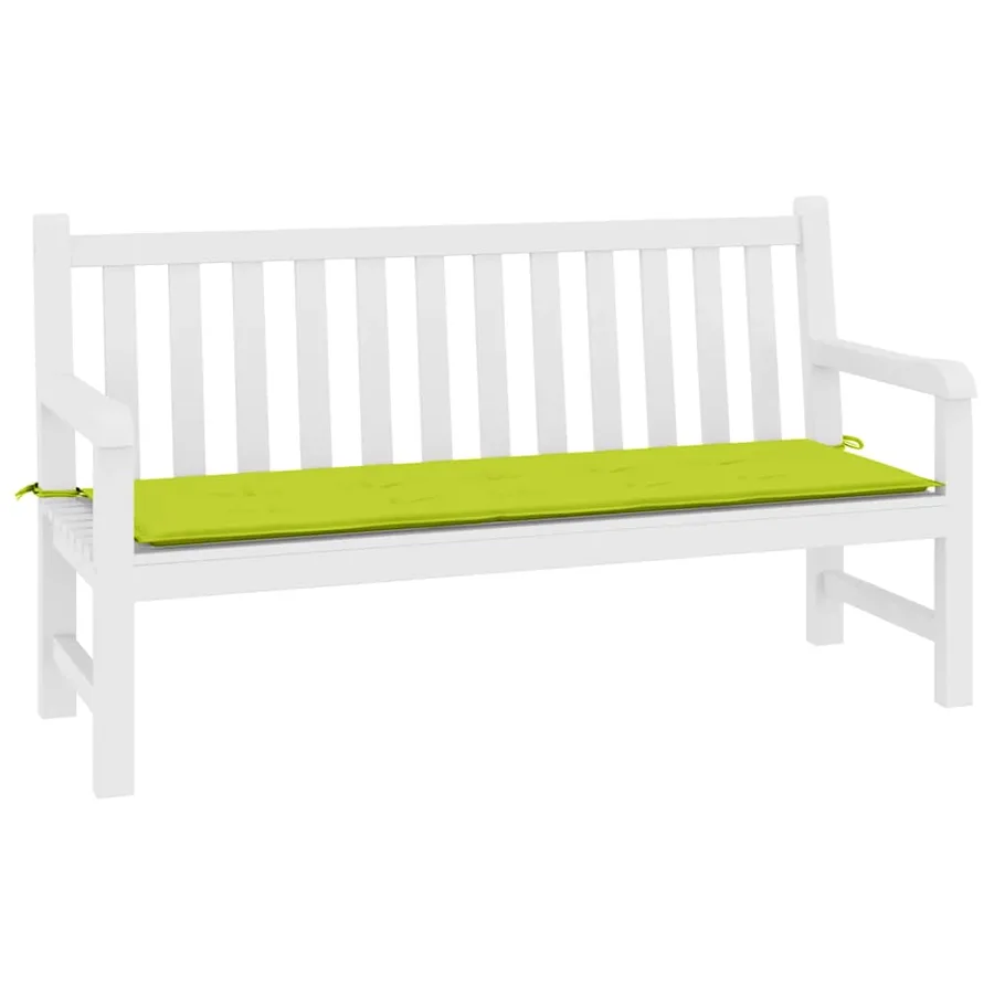 Coussin de banc de jardin vert brillant 200x50x3cm tissu oxford - 3