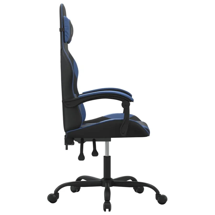 Chaise de jeu Noir et bleu Similicuir - 4