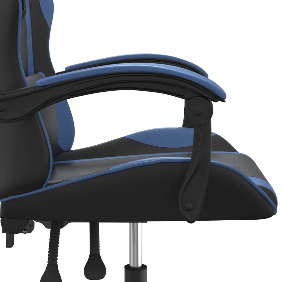 Chaise de jeu Noir et bleu Similicuir - 9
