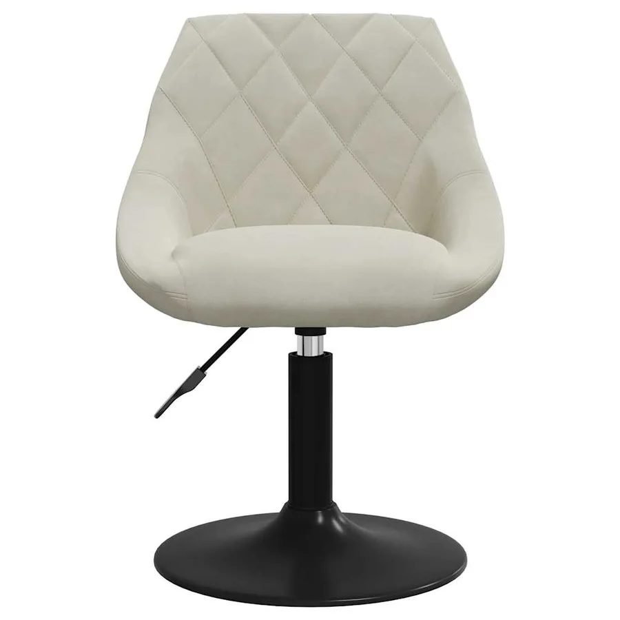 Chaises pivotantes à manger lot de 6 crème velours - 4