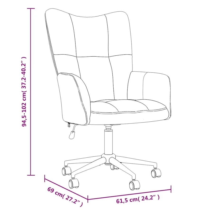Chaise de relaxation Vert clair Velours - 8