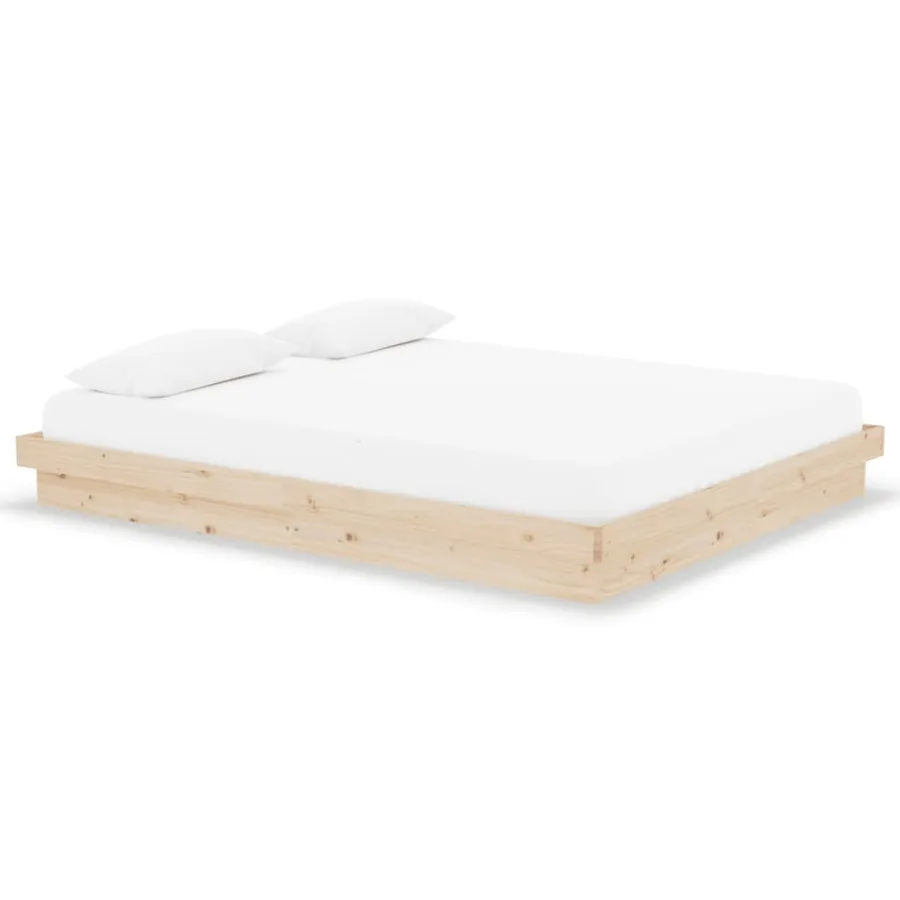 Cadre de lit sans matelas bois massif 160x200 cm - 2