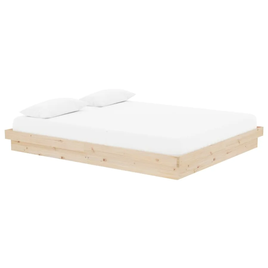 Cadre de lit sans matelas bois massif 160x200 cm - 3