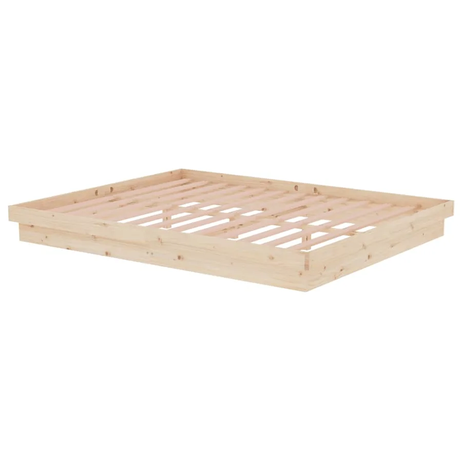 Cadre de lit sans matelas bois massif 160x200 cm - 4