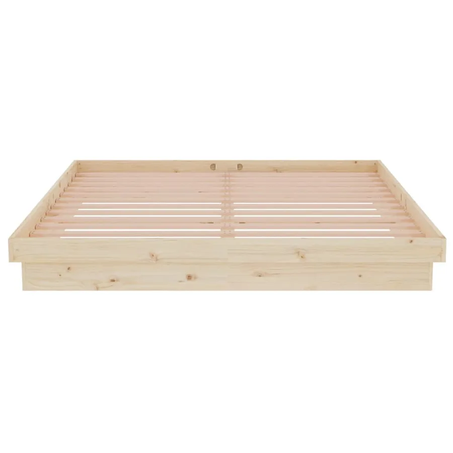 Cadre de lit sans matelas bois massif 160x200 cm - 5