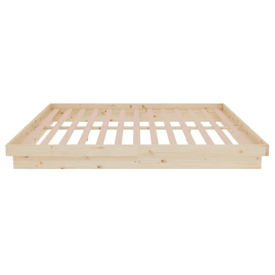 Cadre de lit sans matelas bois massif 160x200 cm - 6