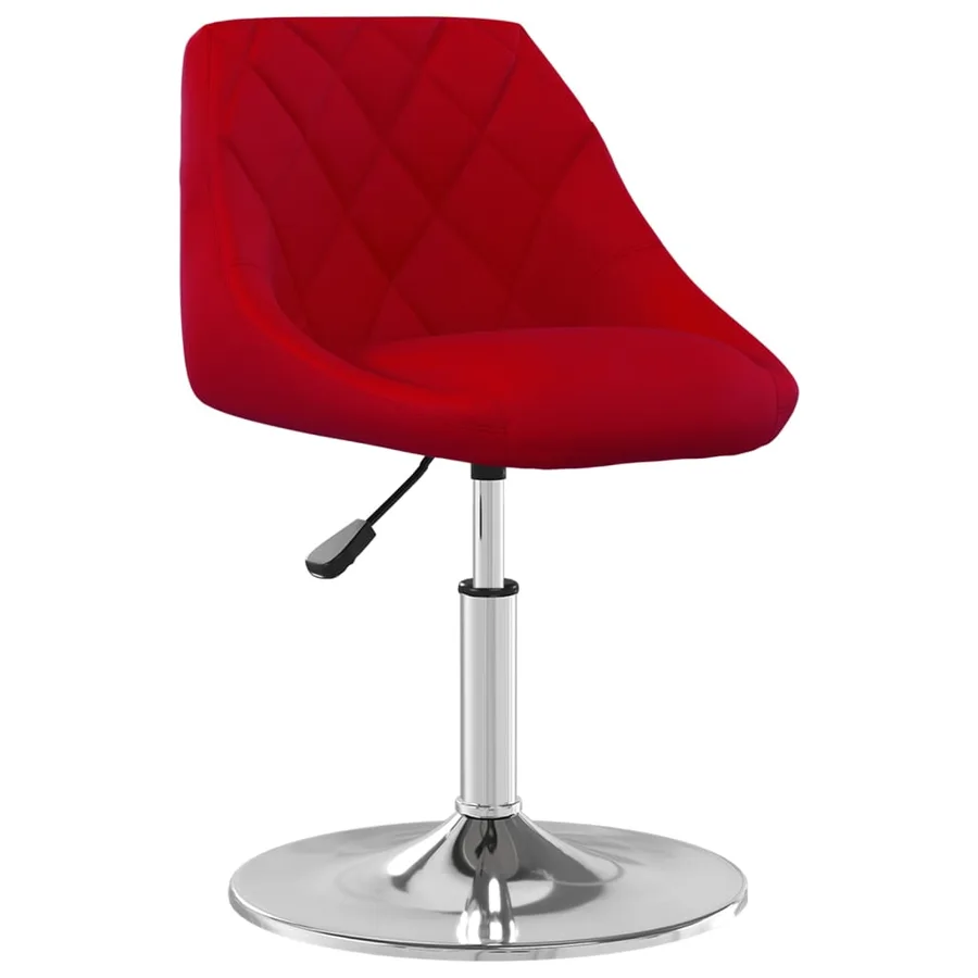 Chaises pivotantes à manger lot de 2 Rouge bordeaux Velours - 3