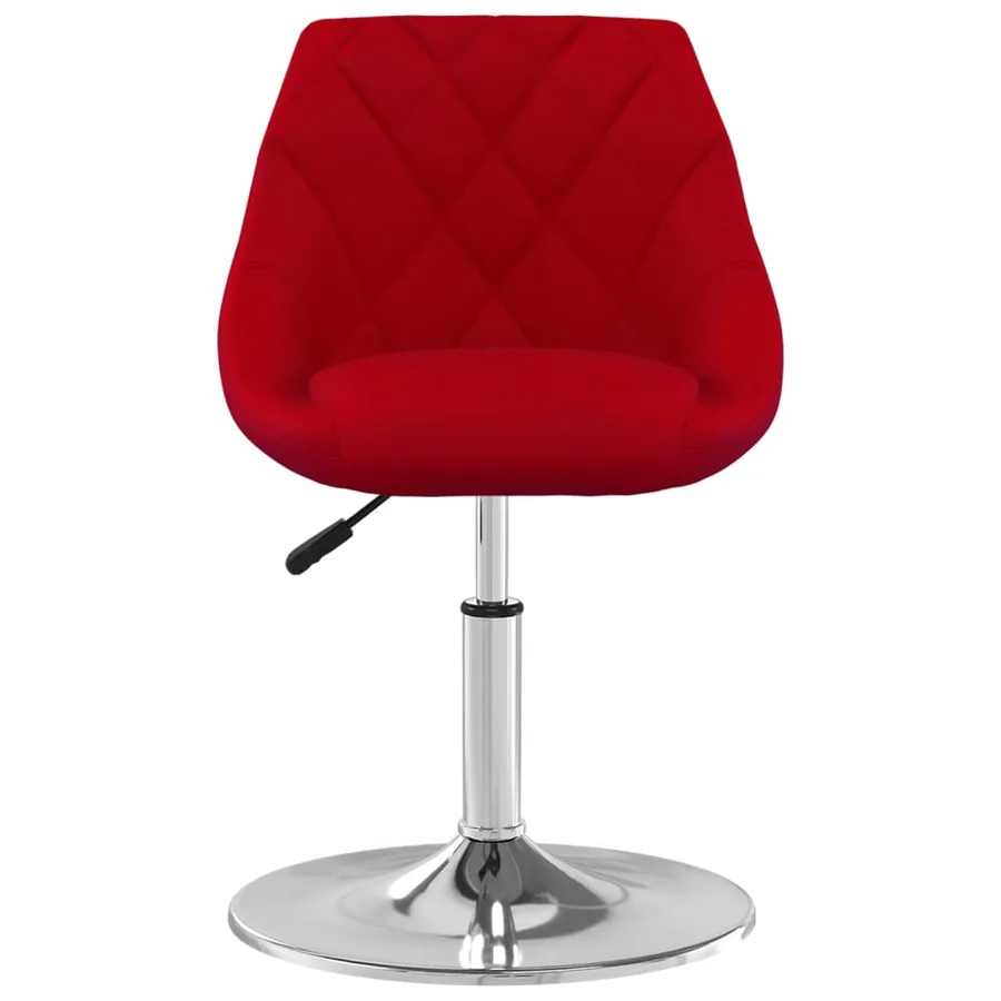 Chaises pivotantes à manger lot de 2 Rouge bordeaux Velours - 4