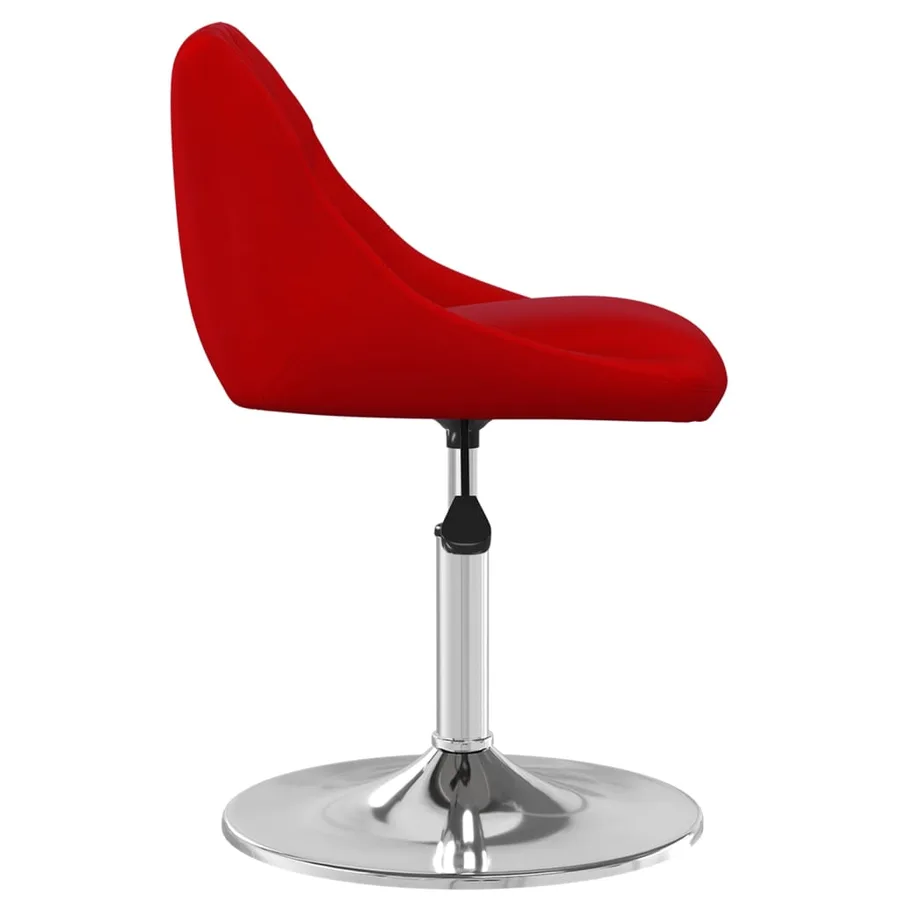 Chaises pivotantes à manger lot de 2 Rouge bordeaux Velours - 5