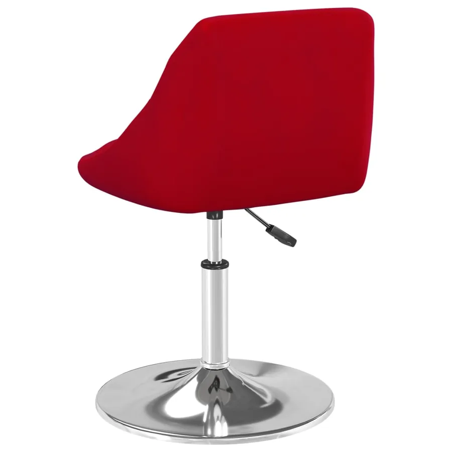 Chaises pivotantes à manger lot de 2 Rouge bordeaux Velours - 6
