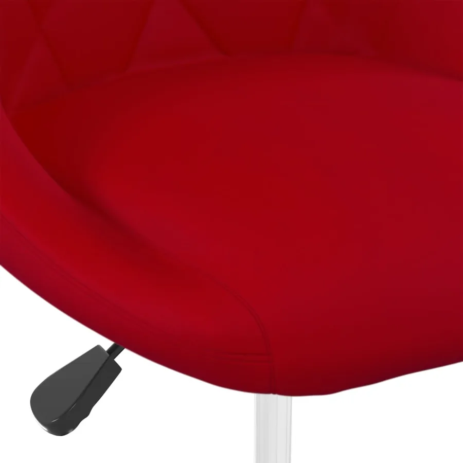 Chaises pivotantes à manger lot de 2 Rouge bordeaux Velours - 8