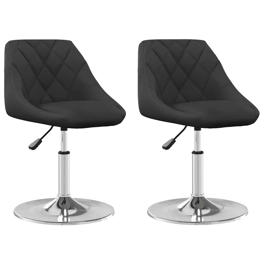 Chaises pivotantes à manger lot de 2 Noir Velours - 2