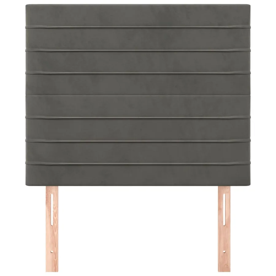 Tête de lit Gris foncé 80x5x118/128 cm Velours - 3