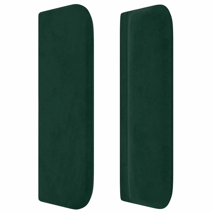 Tête de lit avec oreilles Vert foncé 163x16x78/88 cm Velours - 4