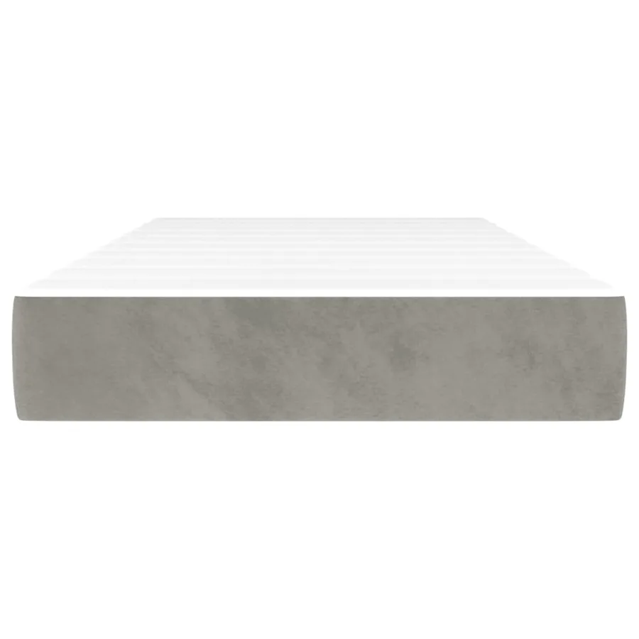 Matelas de lit à ressorts ensachés fermeté moyenne 100x203x20 cm velours - 3