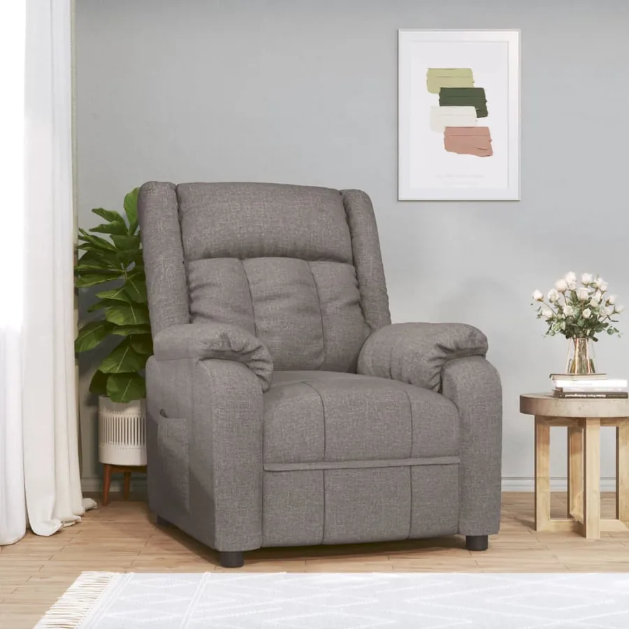 Fauteuil inclinable Taupe Tissu
