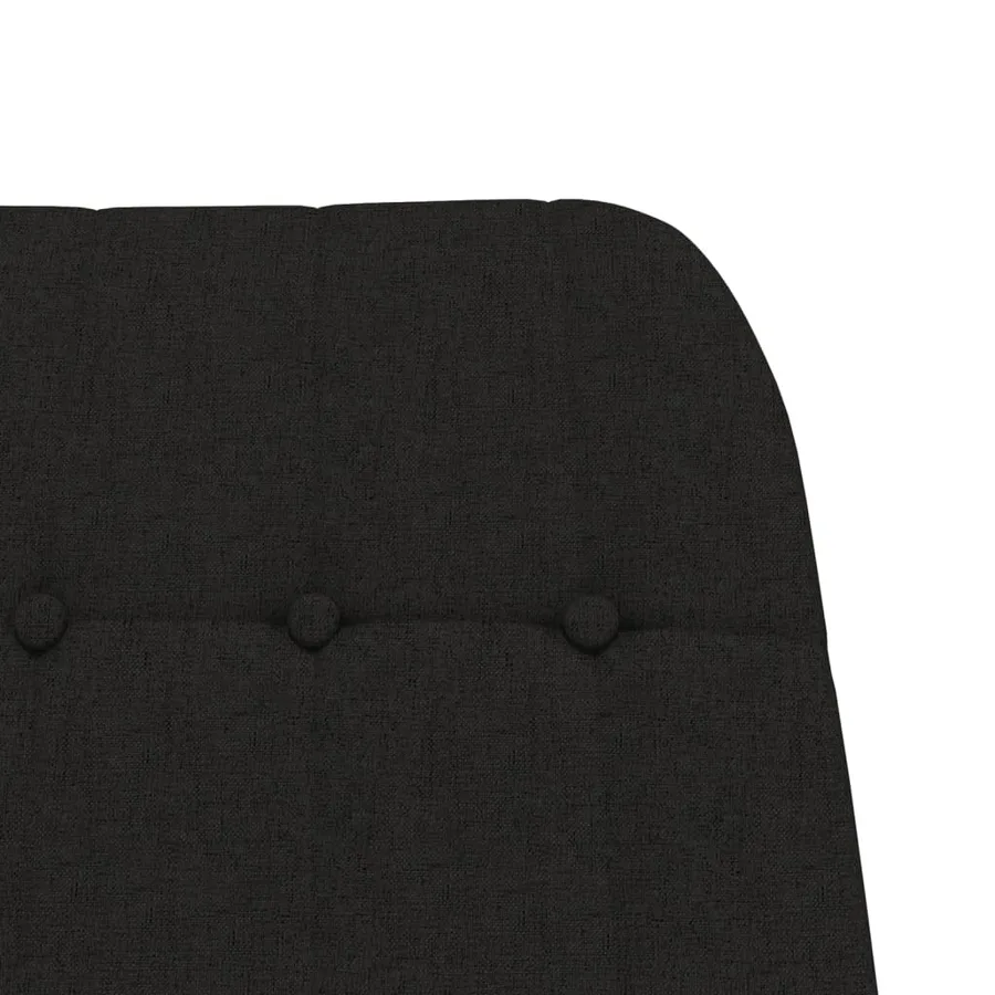 Chaise à bascule avec repose-pied Noir Tissu - 6