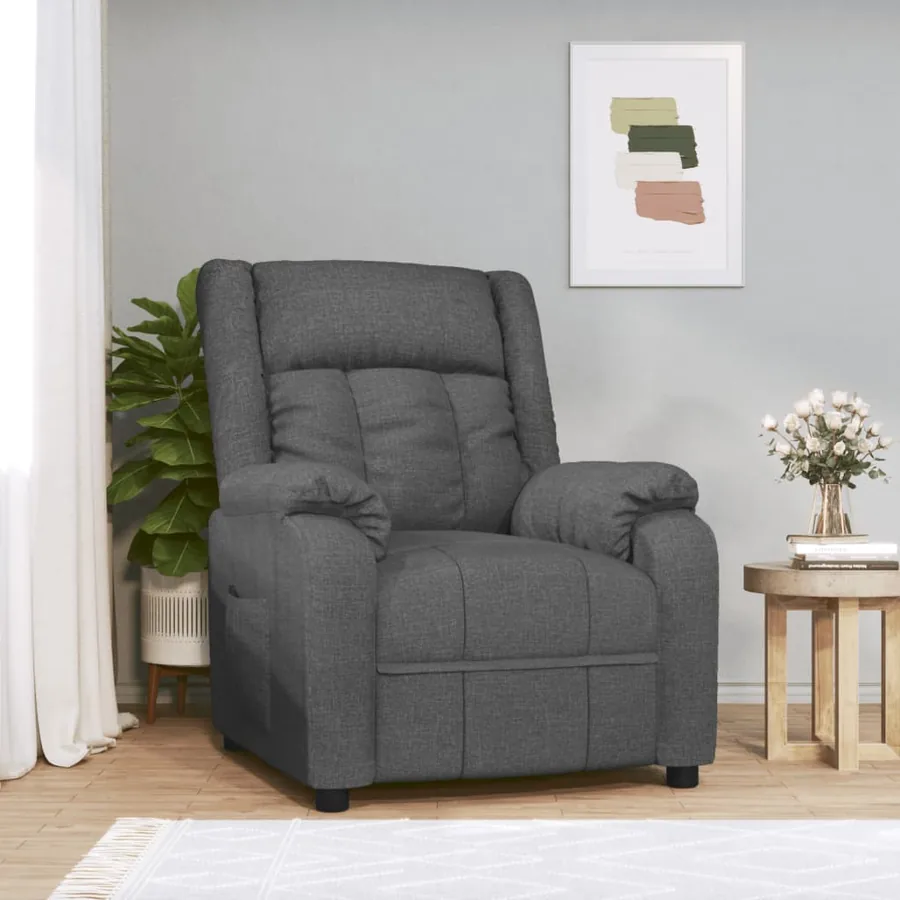 Fauteuil inclinable Gris foncé Tissu