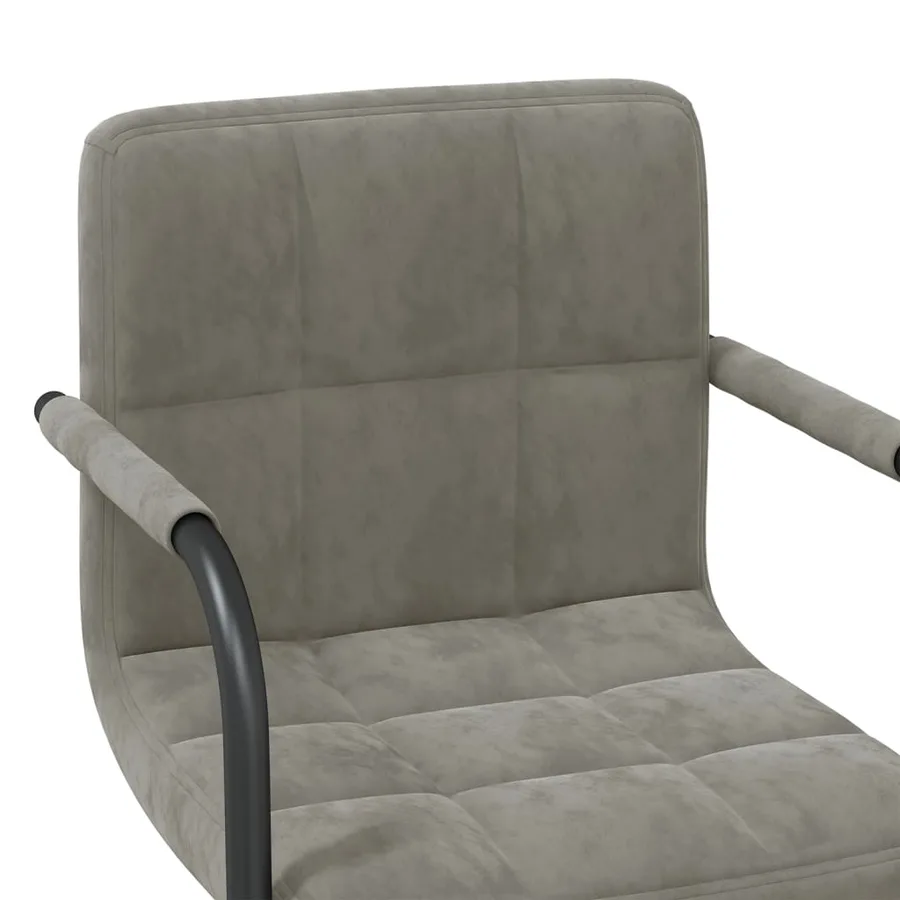 Tabouret de bar Gris clair Velours - 7