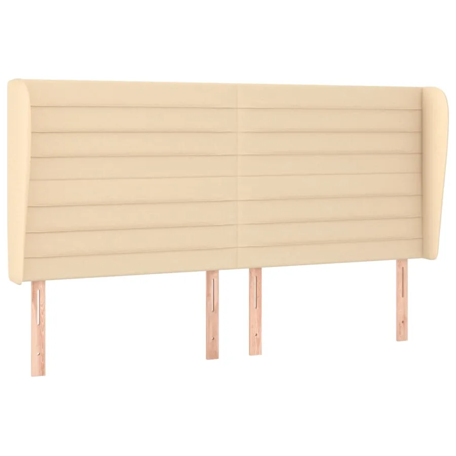 Sommier à lattes de lit avec matelas Crème 200x200 cm Tissu - 6