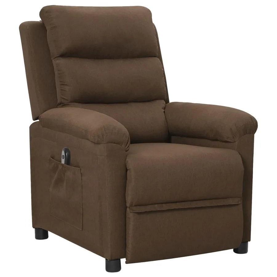 Fauteuil inclinable électrique Marron Tissu - 2