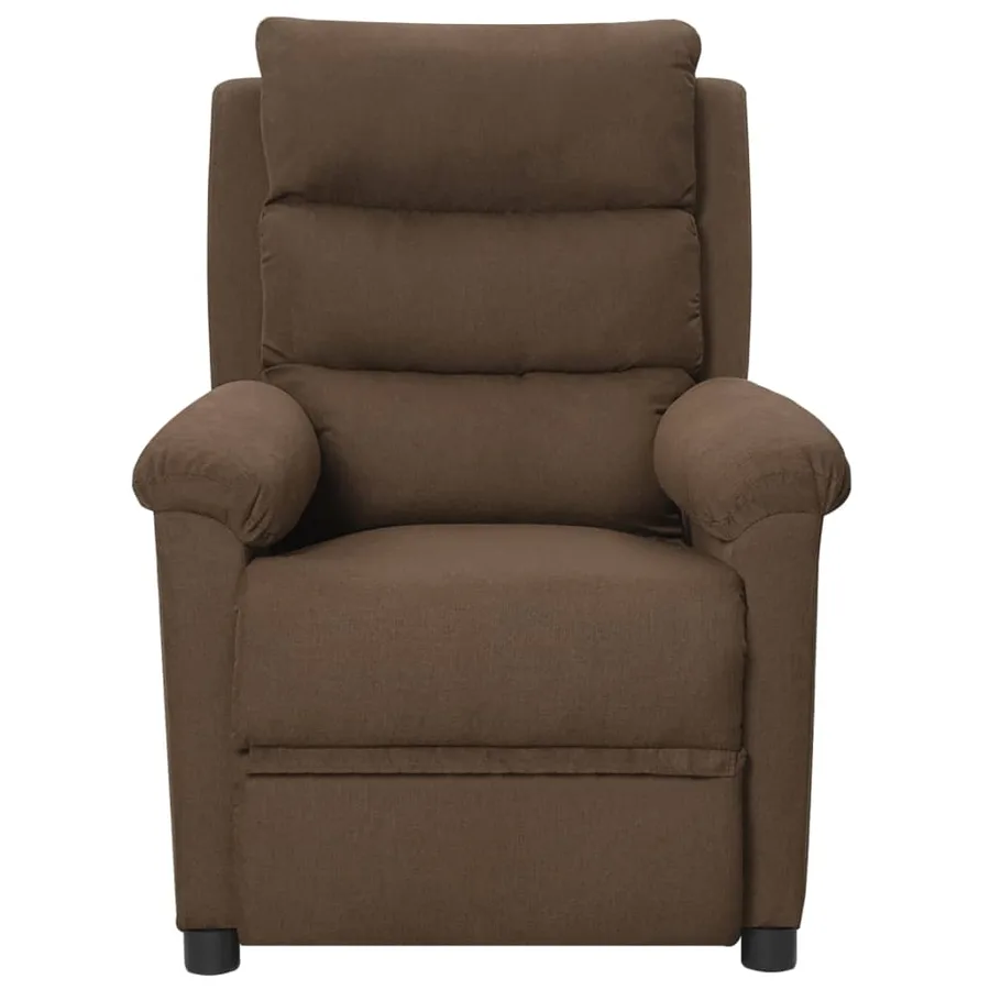 Fauteuil inclinable électrique Marron Tissu - 3