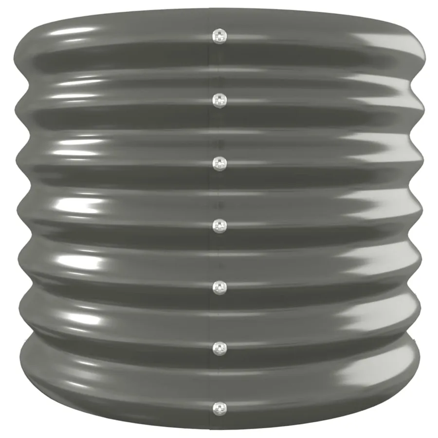 Lit surélevé de jardin Acier galvanisé 260x40x36 cm gris - 4