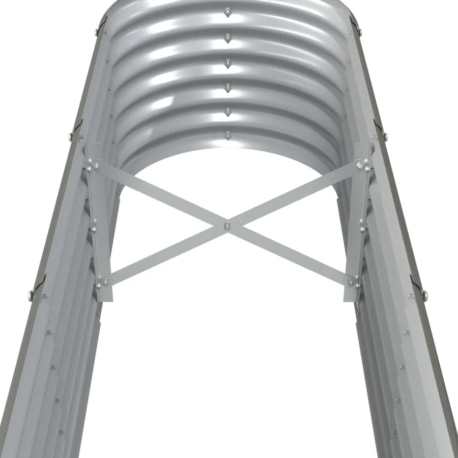 Lit surélevé de jardin Acier galvanisé 260x40x36 cm gris - 5