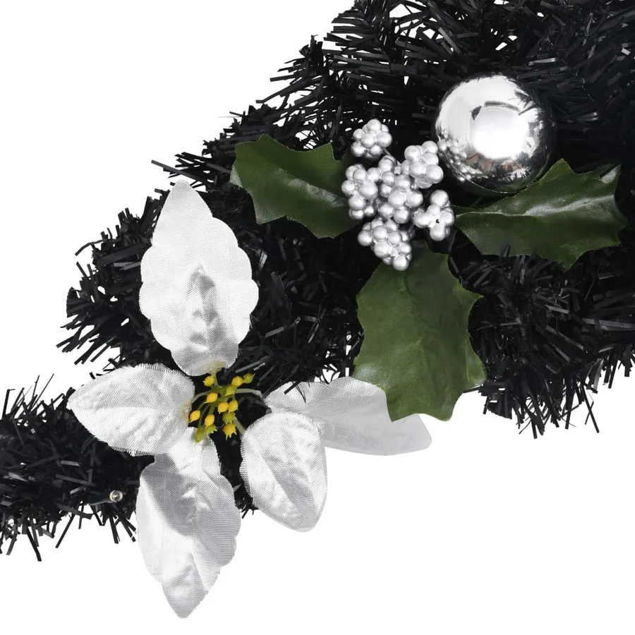 Arche de Noël avec lumières LED Noir 90 cm PVC - 4