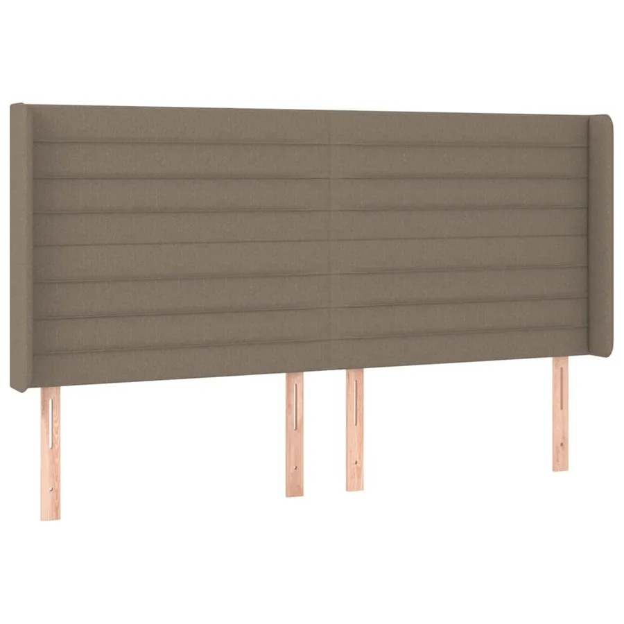Tête de lit à LED Taupe 203x16x118/128 cm Tissu - 3