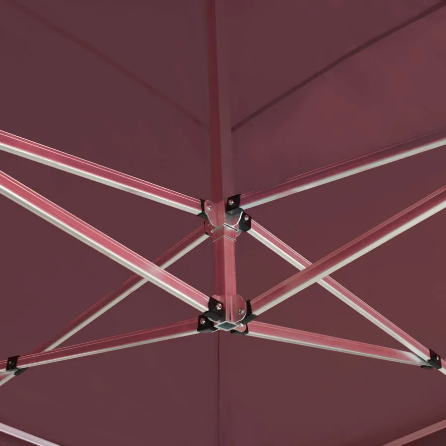 Tente de réception pliable avec parois Aluminium 6x3 m Bordeaux - 10