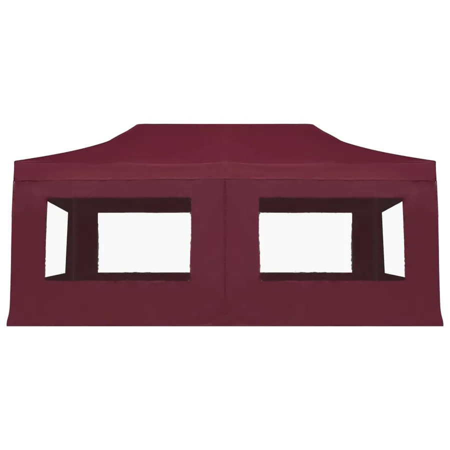 Tente de réception pliable avec parois Aluminium 6x3 m Bordeaux - 2