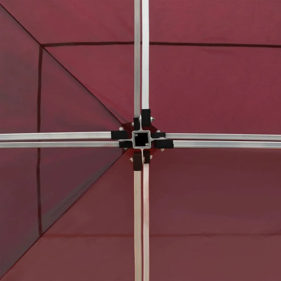 Tente de réception pliable avec parois Aluminium 6x3 m Bordeaux - 9