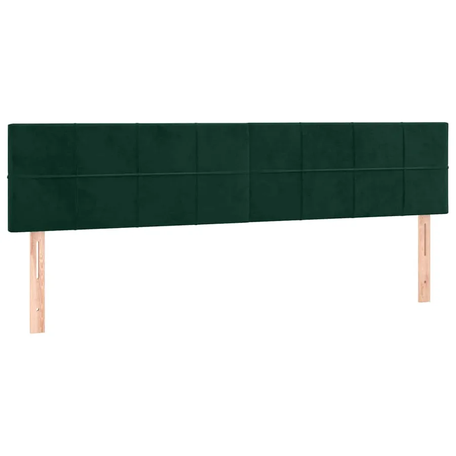 Tête de lit à LED Vert foncé 200x5x78/88 cm Velours - 4