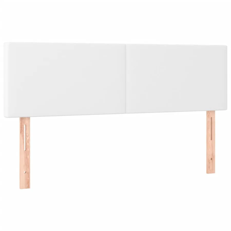 Sommier à lattes de lit avec matelas Blanc 140x190cm Similicuir - 6