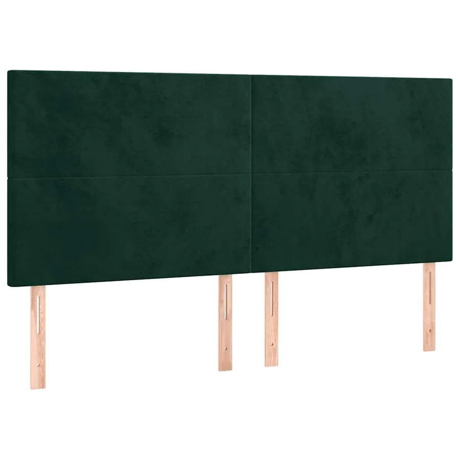 Tête de lit Vert foncé 180x5x118/128 cm Velours - 2