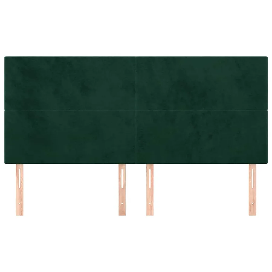 Tête de lit Vert foncé 180x5x118/128 cm Velours - 3