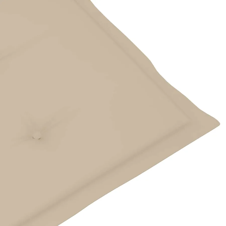 Chaise longue d'extérieur repose-pied et coussin Acacia solide - 10