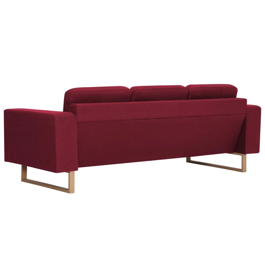 Ensemble de canapé 2 pcs Tissu Rouge bordeaux - 5