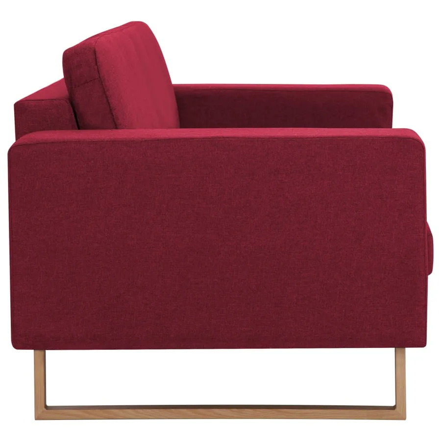 Ensemble de canapé 2 pcs Tissu Rouge bordeaux - 9