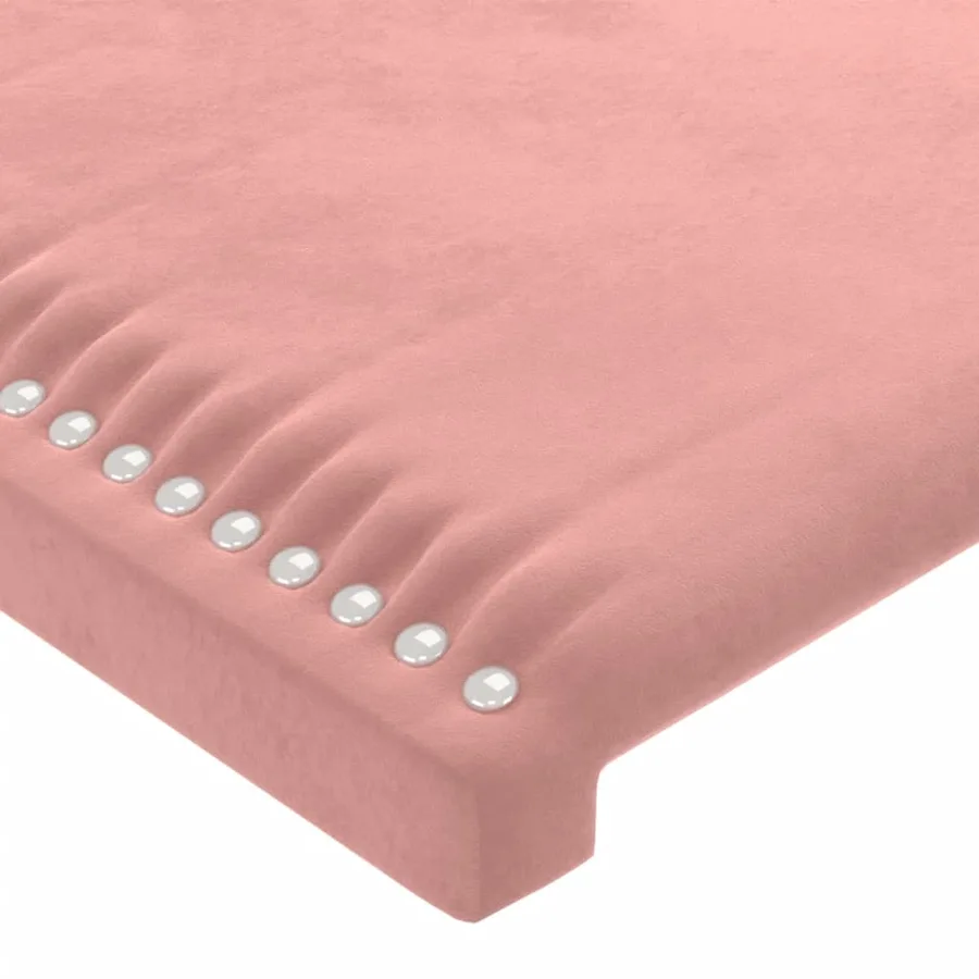 Tête de lit à LED Rose 93x16x118/128 cm Velours - 5