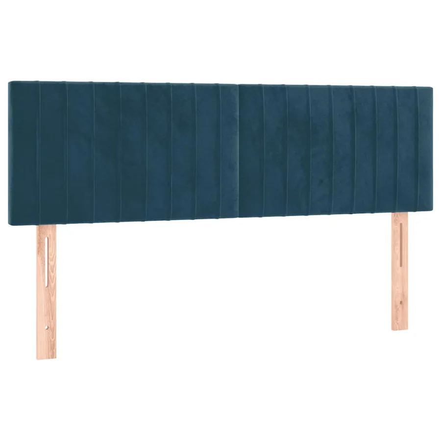 Sommier à lattes de lit et matelas Bleu foncé 140x190cm Velours - 6
