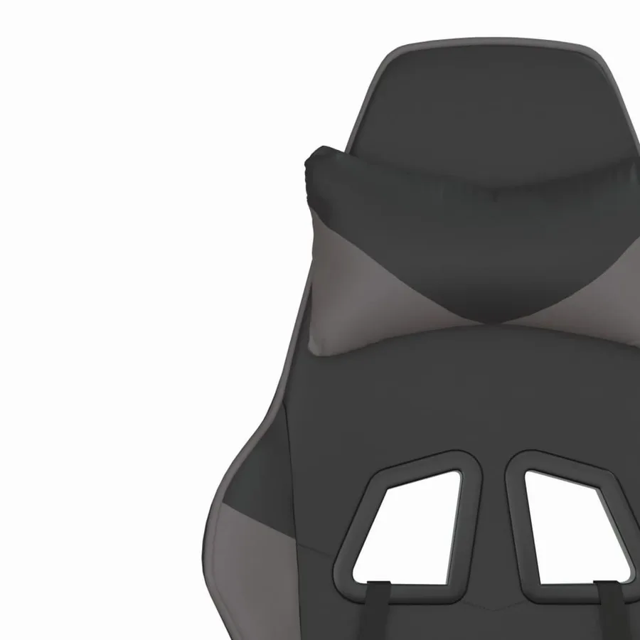 Chaise de jeu de massage Noir et gris Similicuir - 11