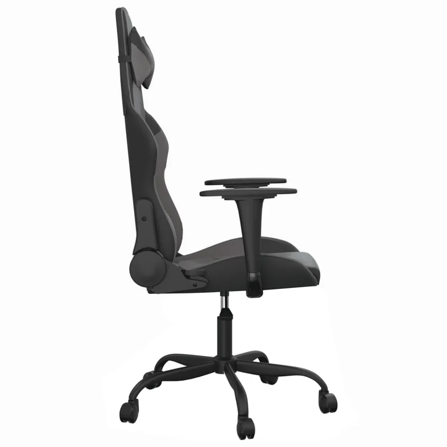 Chaise de jeu de massage Noir et gris Similicuir - 4