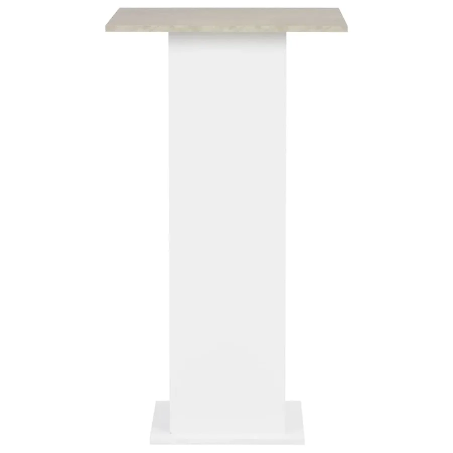 Table de bar Blanc et béton 60x60x110 cm - 3