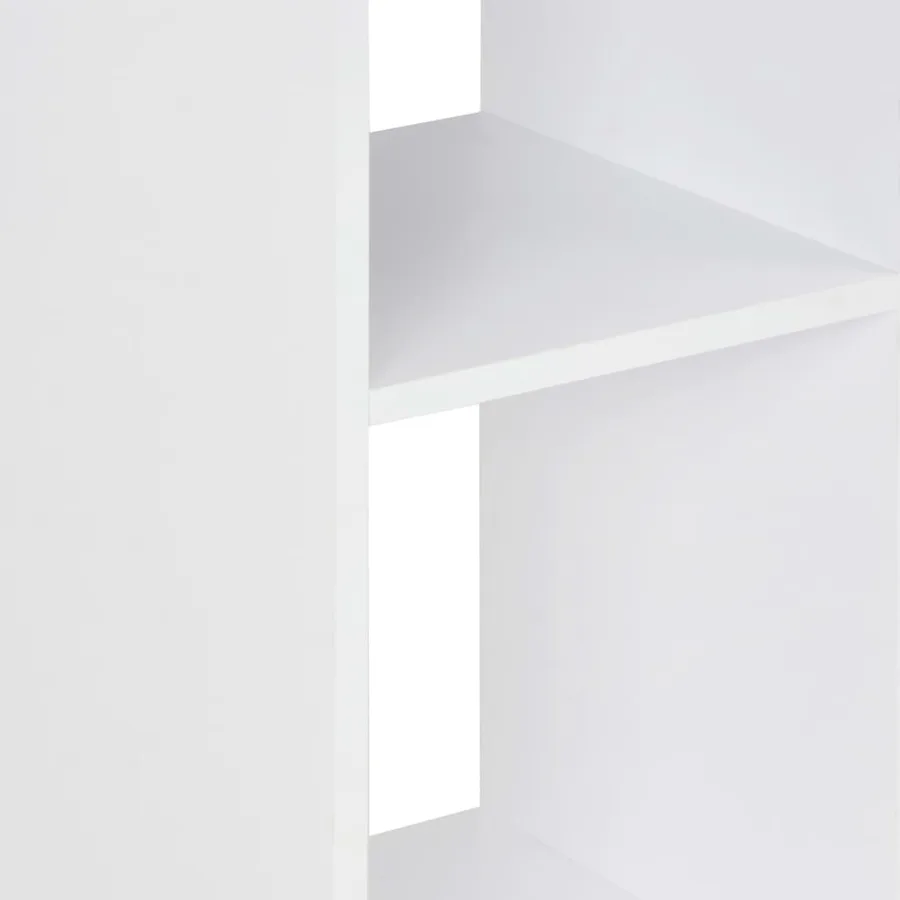 Table de bar Blanc et béton 60x60x110 cm - 5