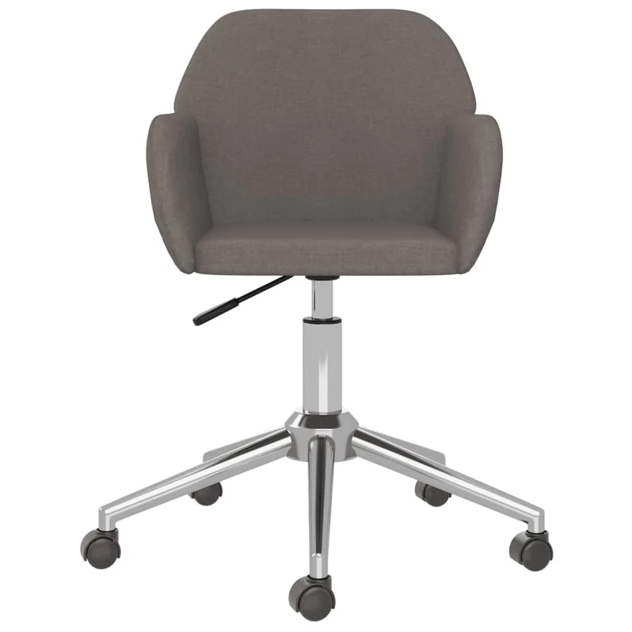 Chaises pivotantes à manger lot de 2 Gris foncé Tissu - 4